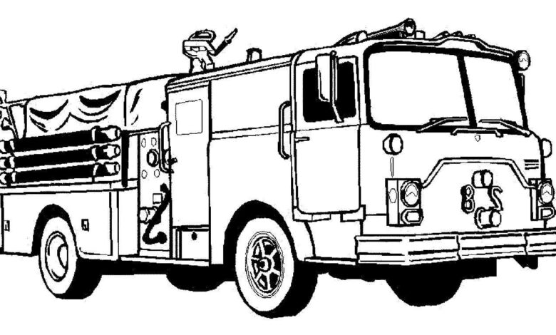 Fire Truck Coloring Page