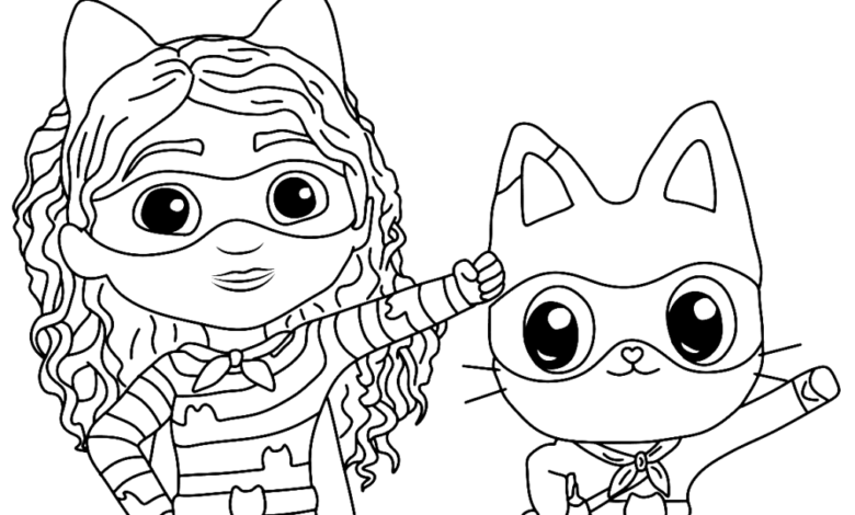 Gabbys Dollhouse Coloring Page