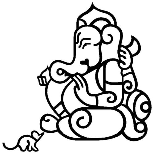Minimal Ganpati Coloring Page