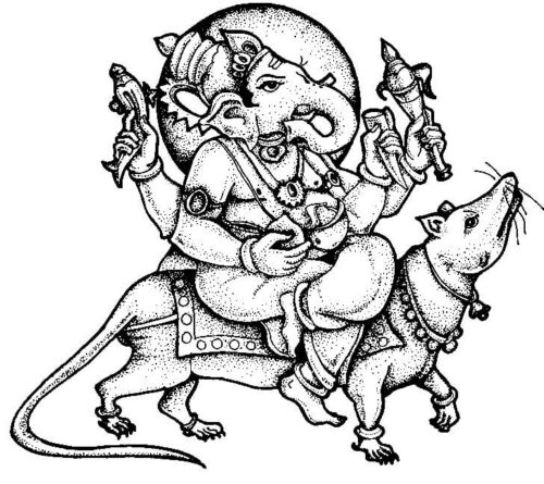 Ganpati Drawings Coloring Page