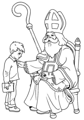 Germany Santa Claus Coloring Page