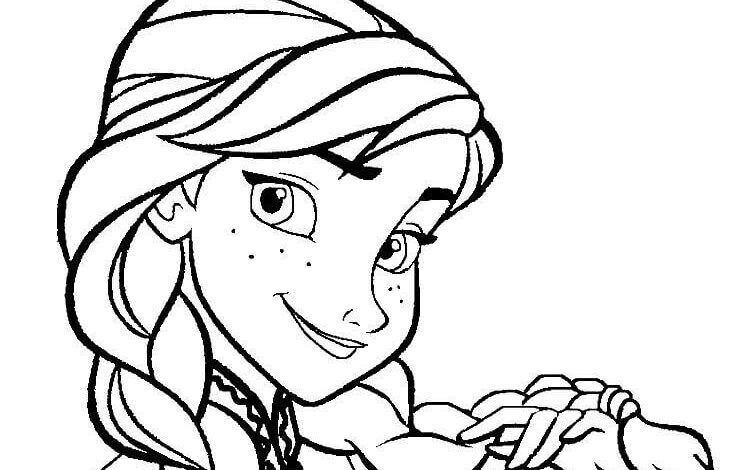 Girl Frozen Coloring Page