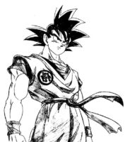 Goku Drawing Coloring Page