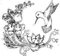 Gorgeous Bird Flower Coloring Page