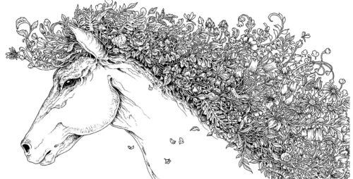 Horse Aesthetic Coloring Pages
