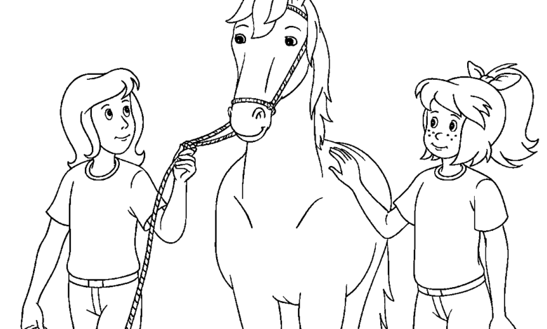Horse Bibi And Tina Coloring Page