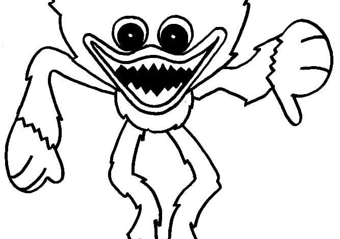 Huggy Wuggy Coloring Page
