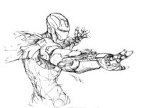 Iron Man Drawing Coloring Page