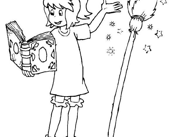 Magic Bibi Blocksberg Coloring Page