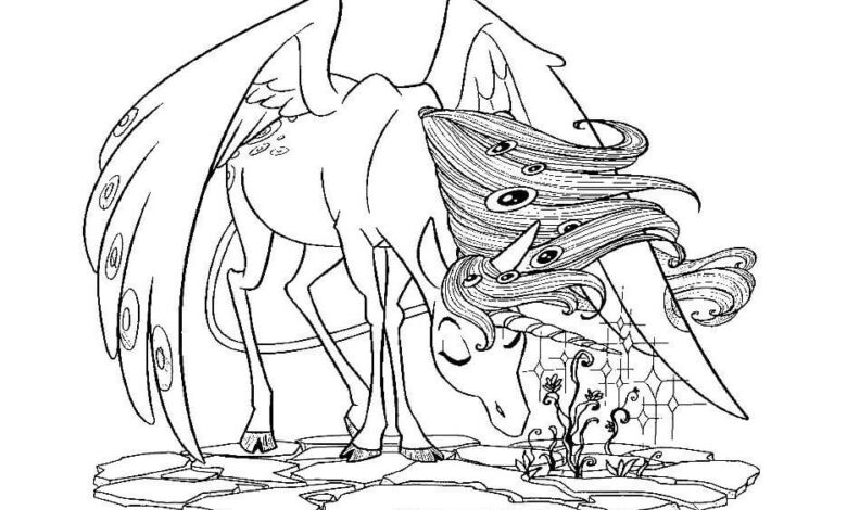Mia And Me Unicorn Coloring Page