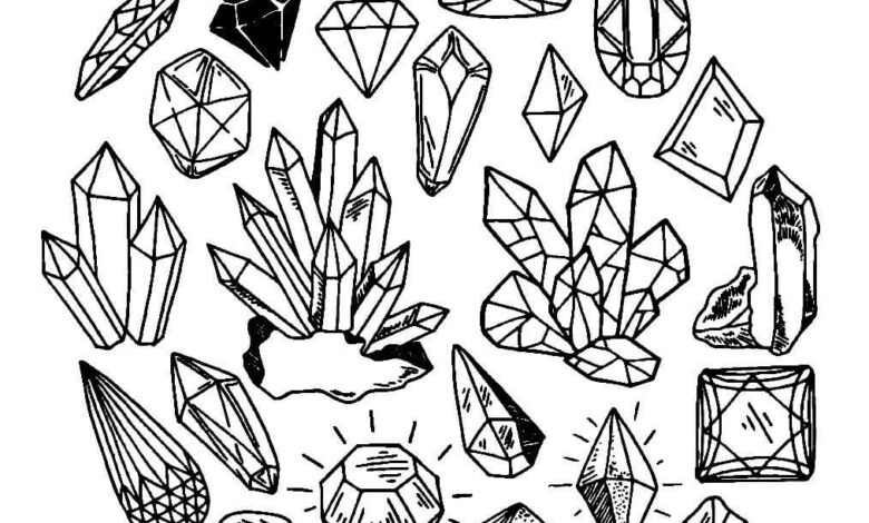 Mines Aesthetic Coloring Pages