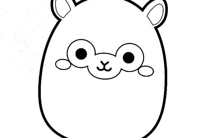 Minimal Squishmallow Coloring Page