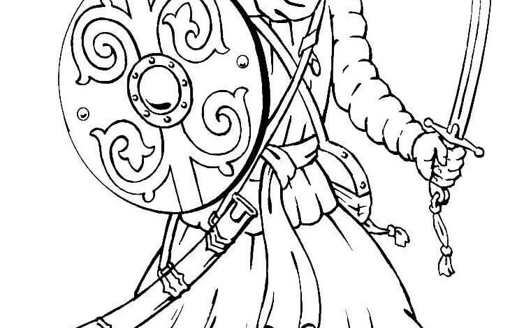 Muslim Knight Coloring Page