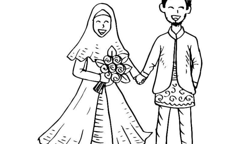 Muslim Wedding Coloring Pages