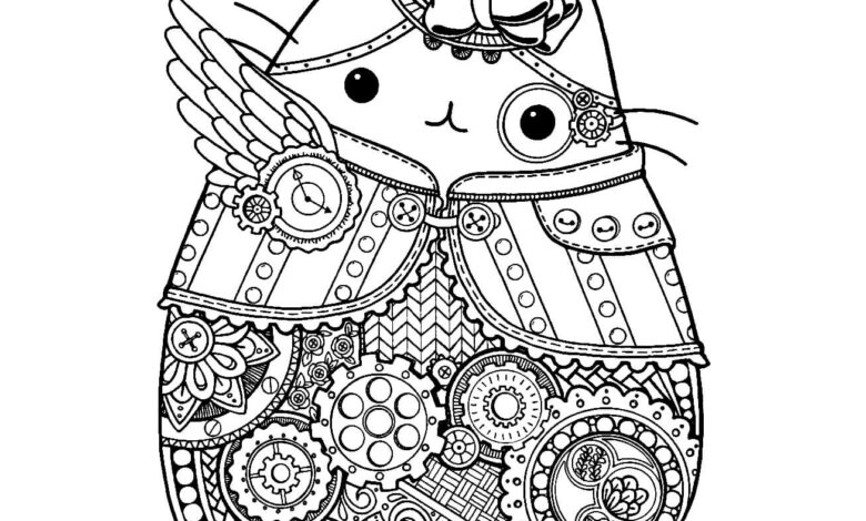 Pusheen Mandala Coloring Page