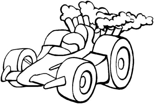 Race Car Coloring Page