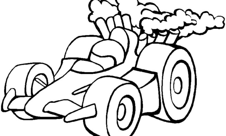 Race Car Coloring Page
