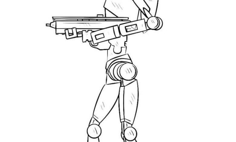 Robot Star Wars Coloring Page
