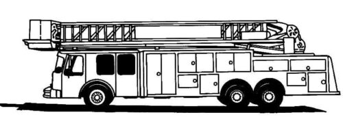 Simple Fire Department Coloring Page