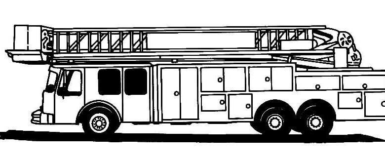 Simple Fire Department Coloring Page