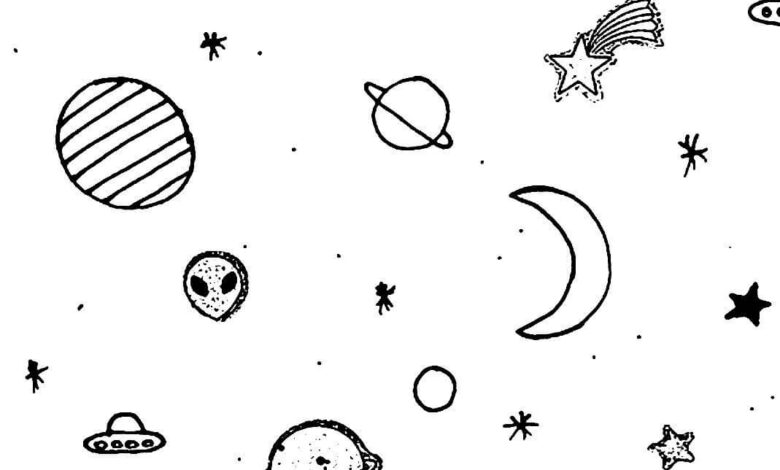 Space Aesthetic Coloring Pages