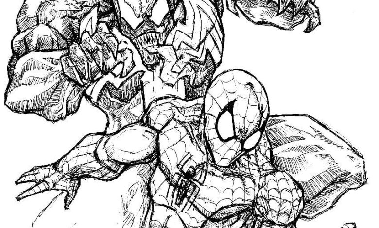 Spiderman Venom Coloring Pages