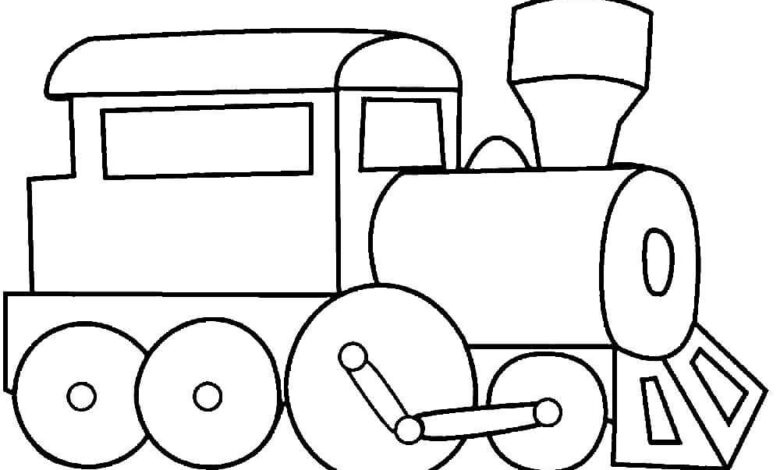 Train Coloring Pages for Kids