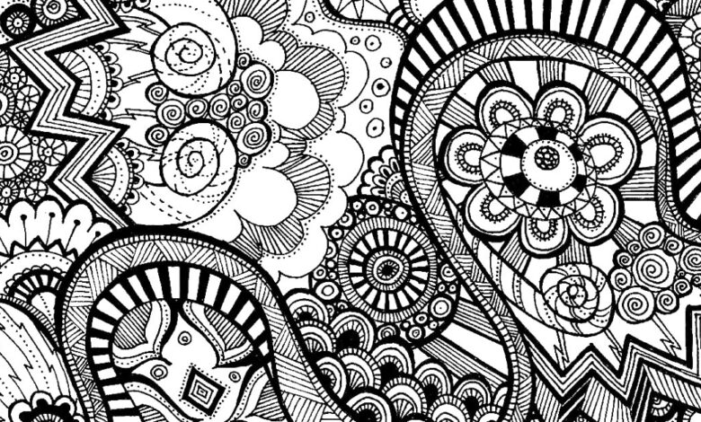 Trippy Coloring Pages for Adults
