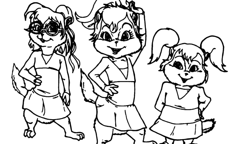 Alvin And The Chipmunks Coloring Page