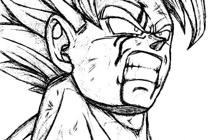 Angry Dragon Ball Coloring Page