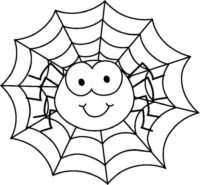 Baby Spider Coloring Page for Kids