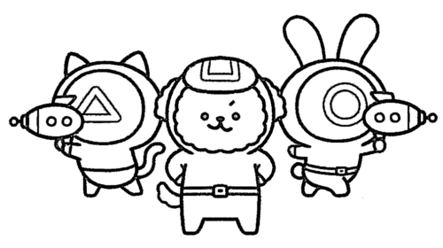 Baby Squid Game Coloring Page for Kids 1 Baby Squid Game Coloring Page for Kids