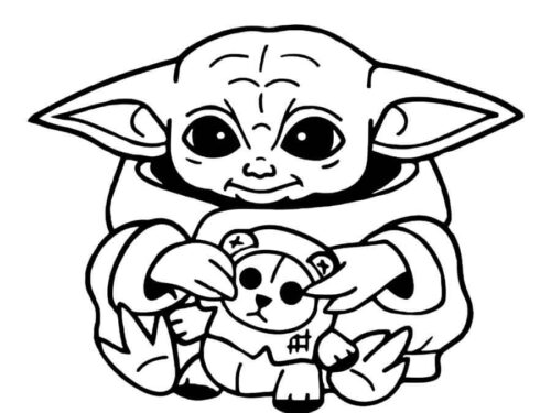 Baby Yoda Coloring Pages 1 Baby Yoda Coloring Pages