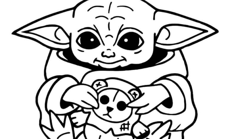 Baby Yoda Coloring Pages