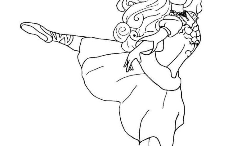 Ballerina Coloring Pages for Adults