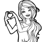 Barbie Doll Coloring Page
