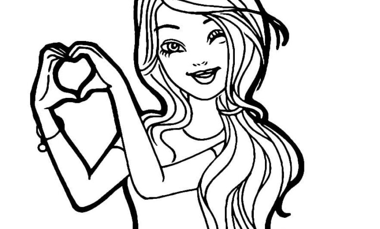 Barbie Doll Coloring Page