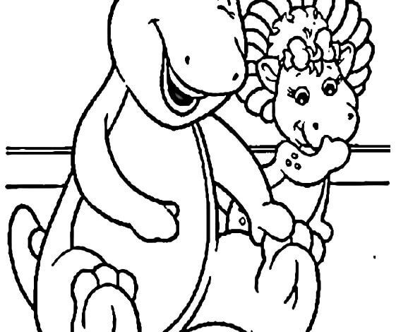 Barney Coloring Page