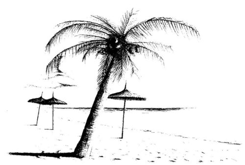 Beach Holiday Coloring Page