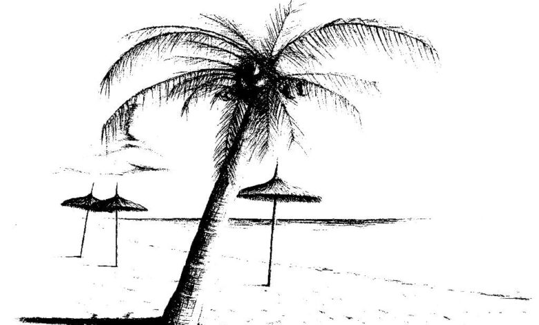 Beach Holiday Coloring Page