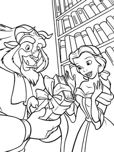 Beauty And The Beast Coloring Pages