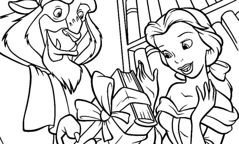 Beauty And The Beast Coloring Pages
