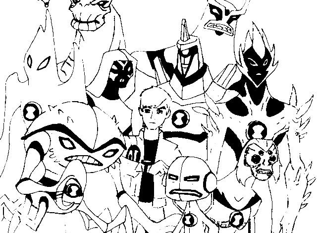 Ben 10 Coloring Page