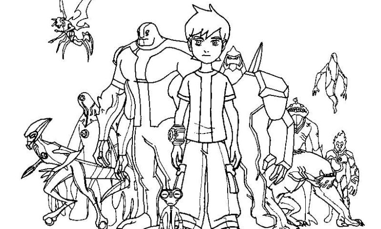 Ben 10 Coloring Page