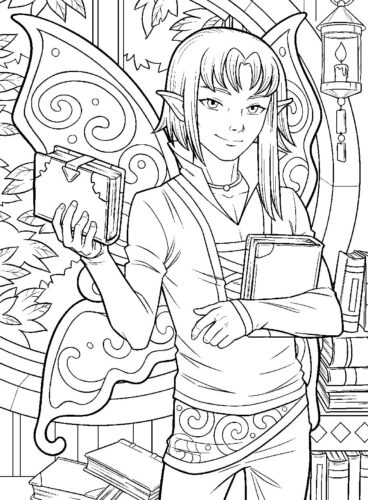 Best Elf Coloring Pages for Adults