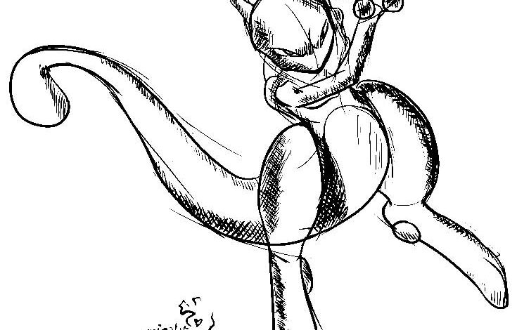 Best Pokemon Mewtwo Coloring Page