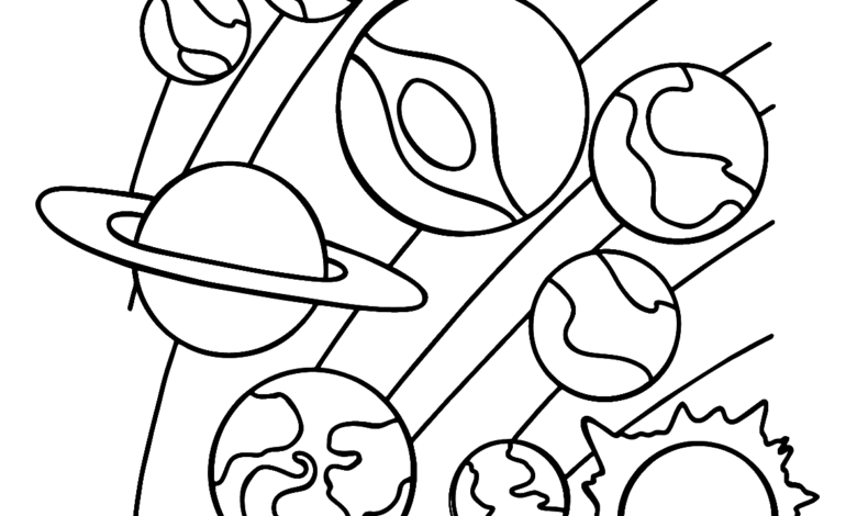 Best Solar System Coloring Page