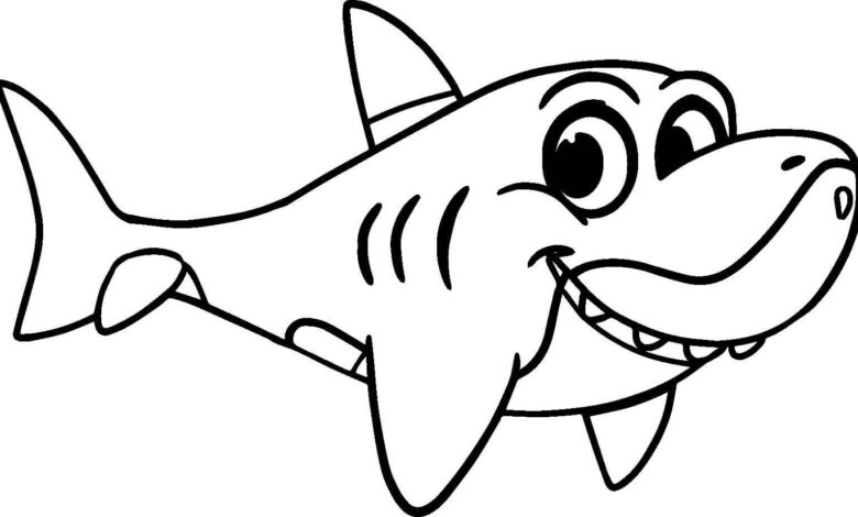 Big Shark Coloring Pages Printable