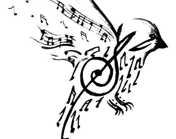 Bird Music Coloring Pages