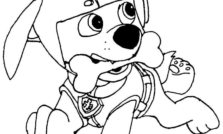 Bone Paw Patrol Coloring Page